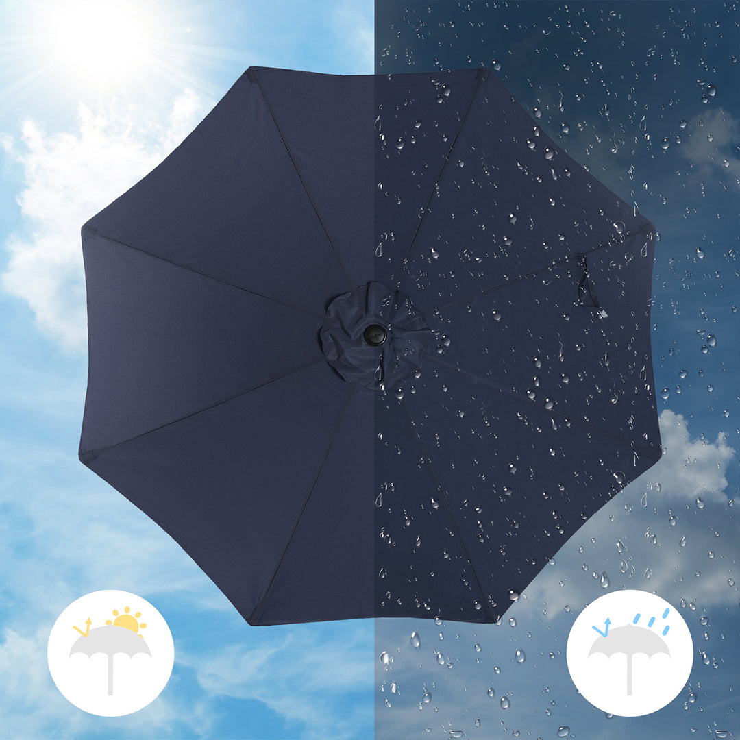 Blue 3m Parasol Sun Umbrella for Patio