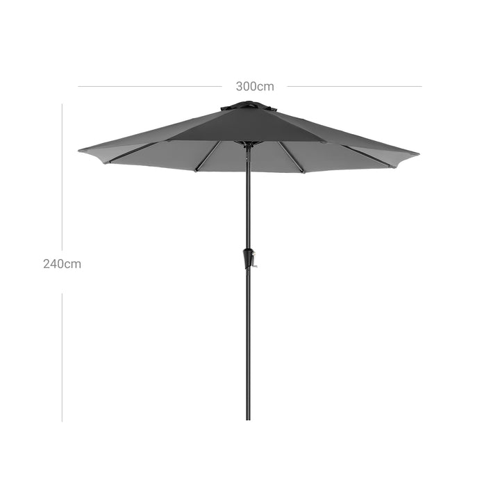 Grey Outdoor Parasol with Air Vent30GYV1