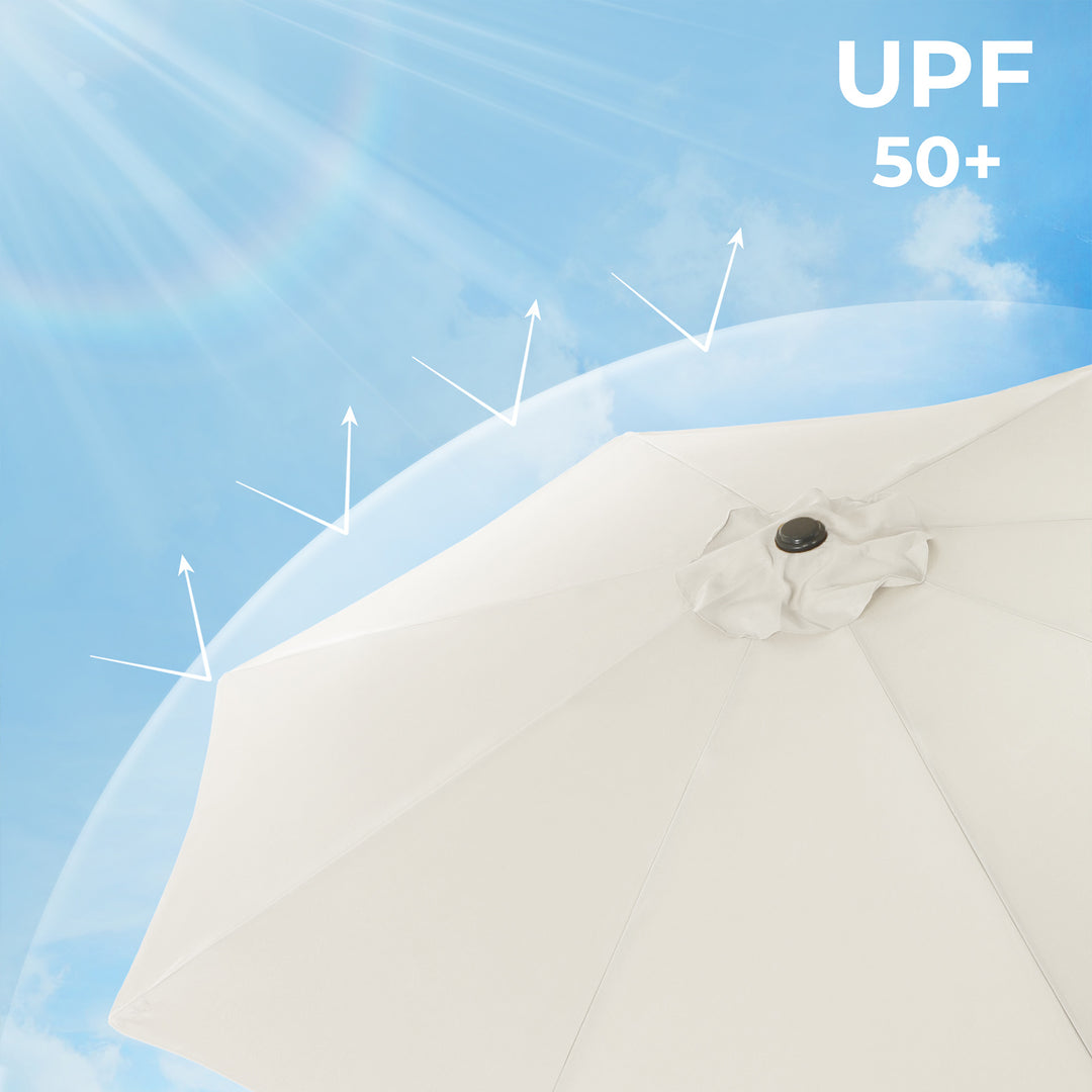 SONGMICS Beige Garden Patio Cantilever Parasol