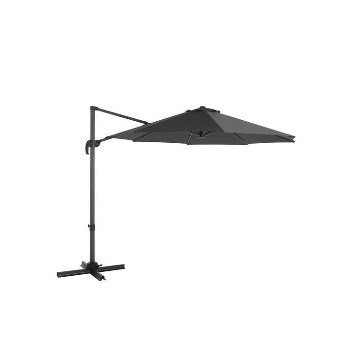 SONGMICS Grey Garden Patio Cantilever Parasol