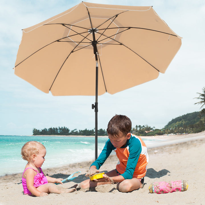 Blue Beach Umbrella with Air Vent