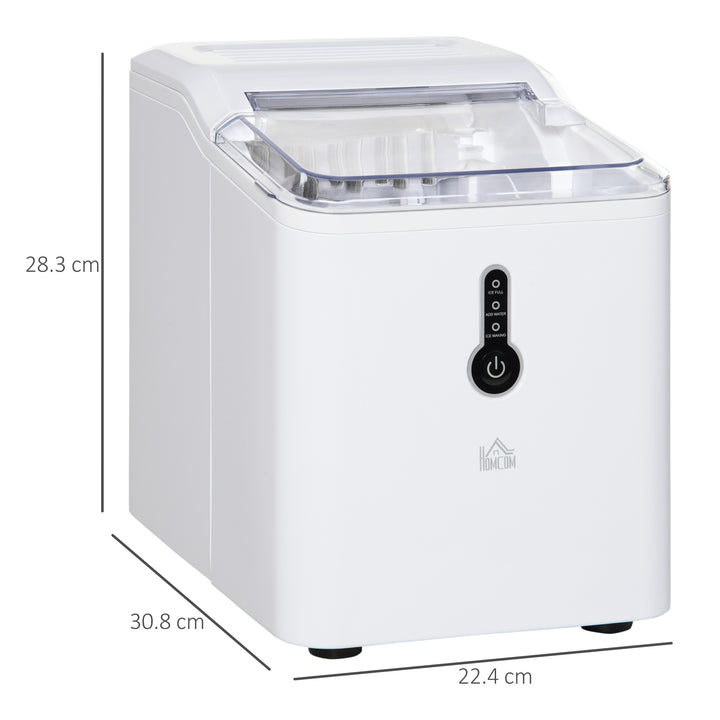 Ice Maker Machine with basket, Home Drink Equipment- White