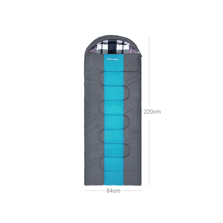 Sleeping Bag Dark Grey and Turquoise