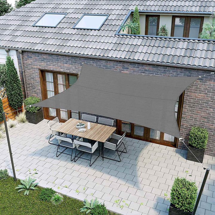 3 x 4 m Sun Shade Sail Smoky Grey