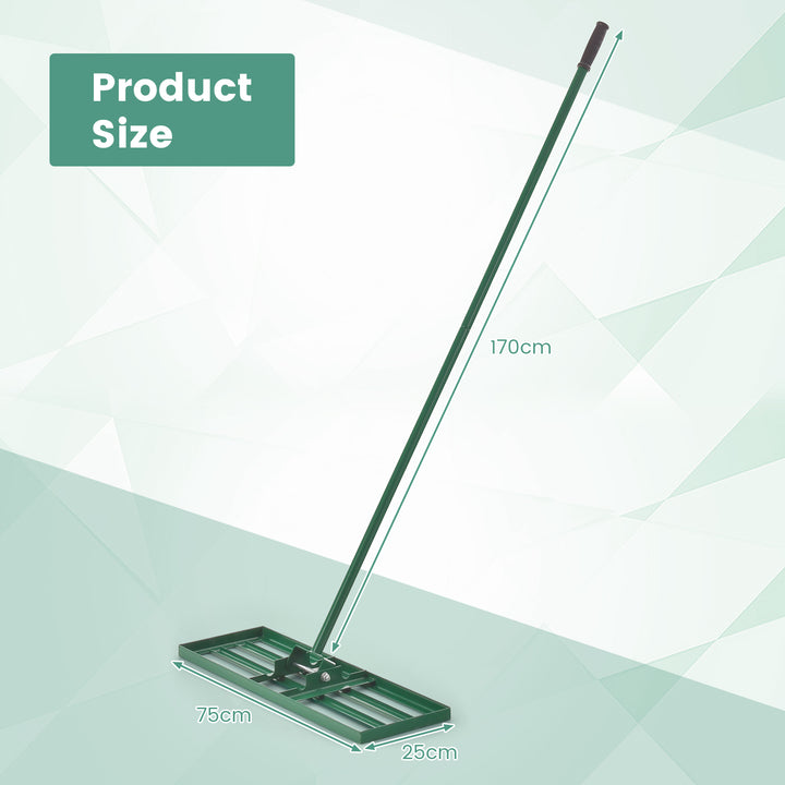 75/91/106 x 25cm Lawn Leveling Rak with Ergonomic Handle-75 x 25 cm