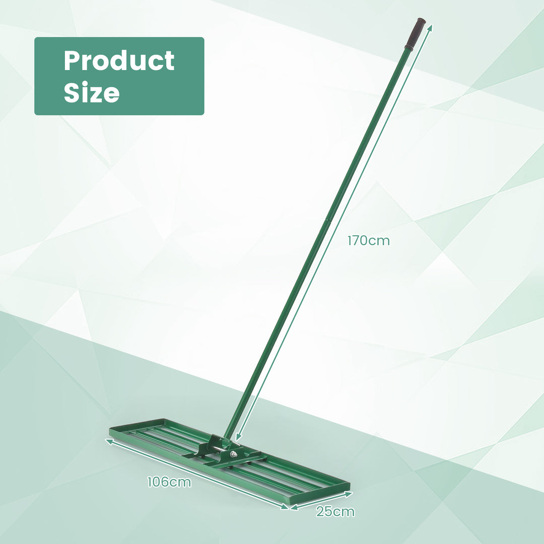 75/91/106 x 25cm Lawn Leveling Rak with Ergonomic Handle-106 x 25 cm