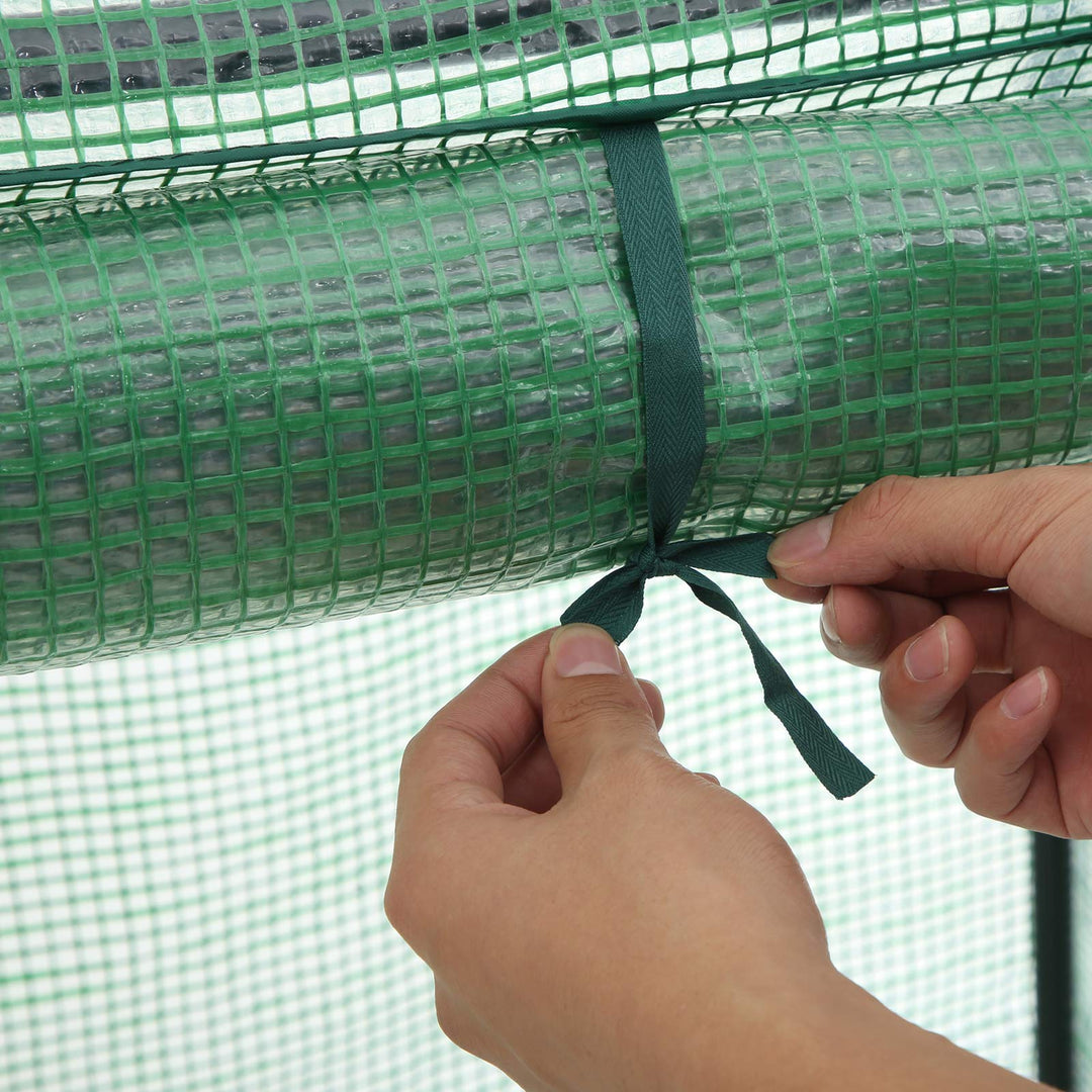 4-tier Small Greenhouse for Plants with Metal Shelves