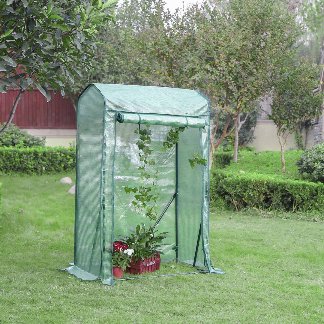 Small Greenhouse with Metal Frame for Backyard