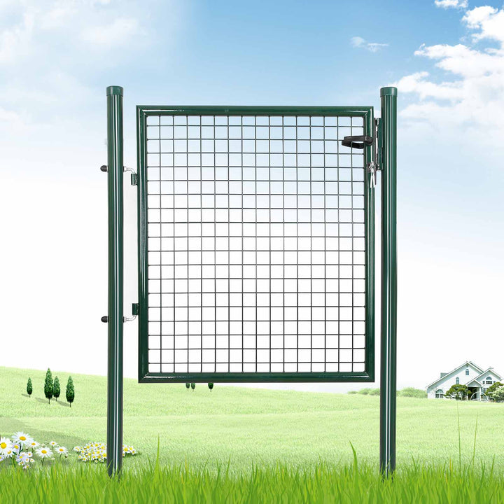 Galvanised Metal Garden Gate