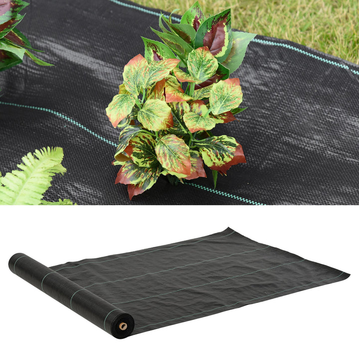 Outsunny 1x50m Gardener Premium Weed Barrier Landscape Fabric Durable & Heavy-Duty Weed Block Gardening Mat, Easy Setup & Superior Weed Control