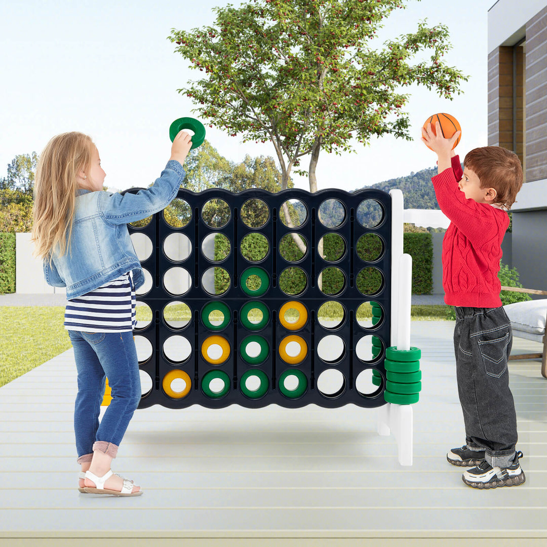 Giant Connect 4 Game Jumbo with 42 Rings-White