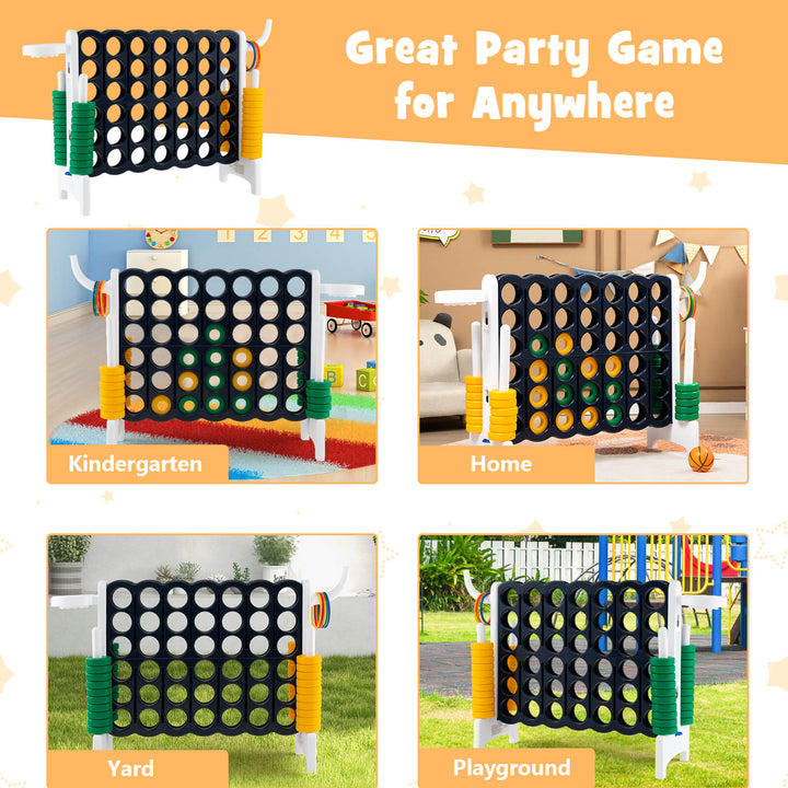 Giant Connect 4 Game Jumbo with 42 Rings-White