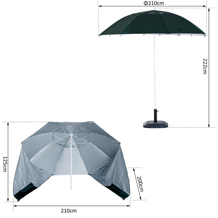 All-Weather Beach Umbrella Shelteneer-Green