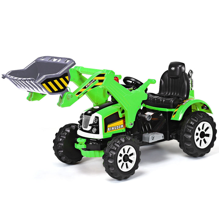 Kids Ride on Excavator with Horn and Safety Belt- Green