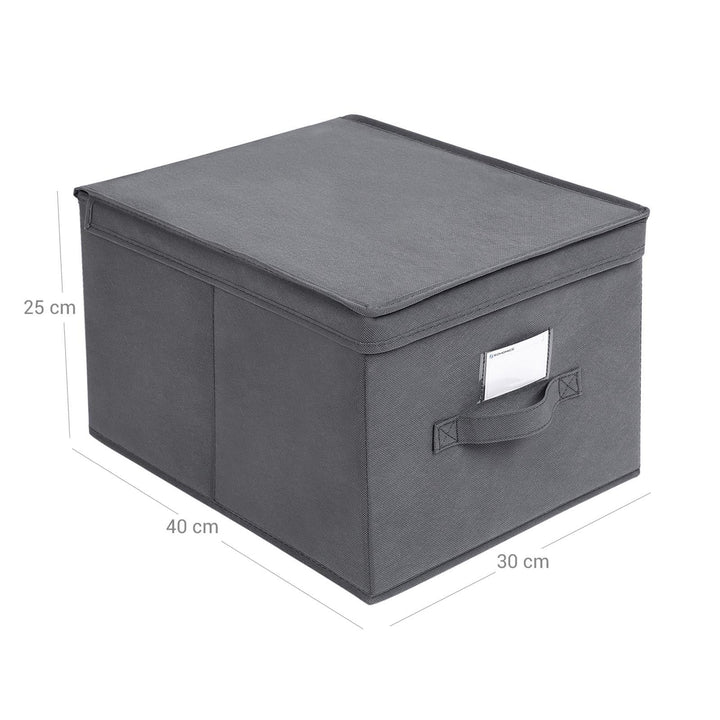 SONGMICS Set of 3 Foldable Storage Boxes with Lids
