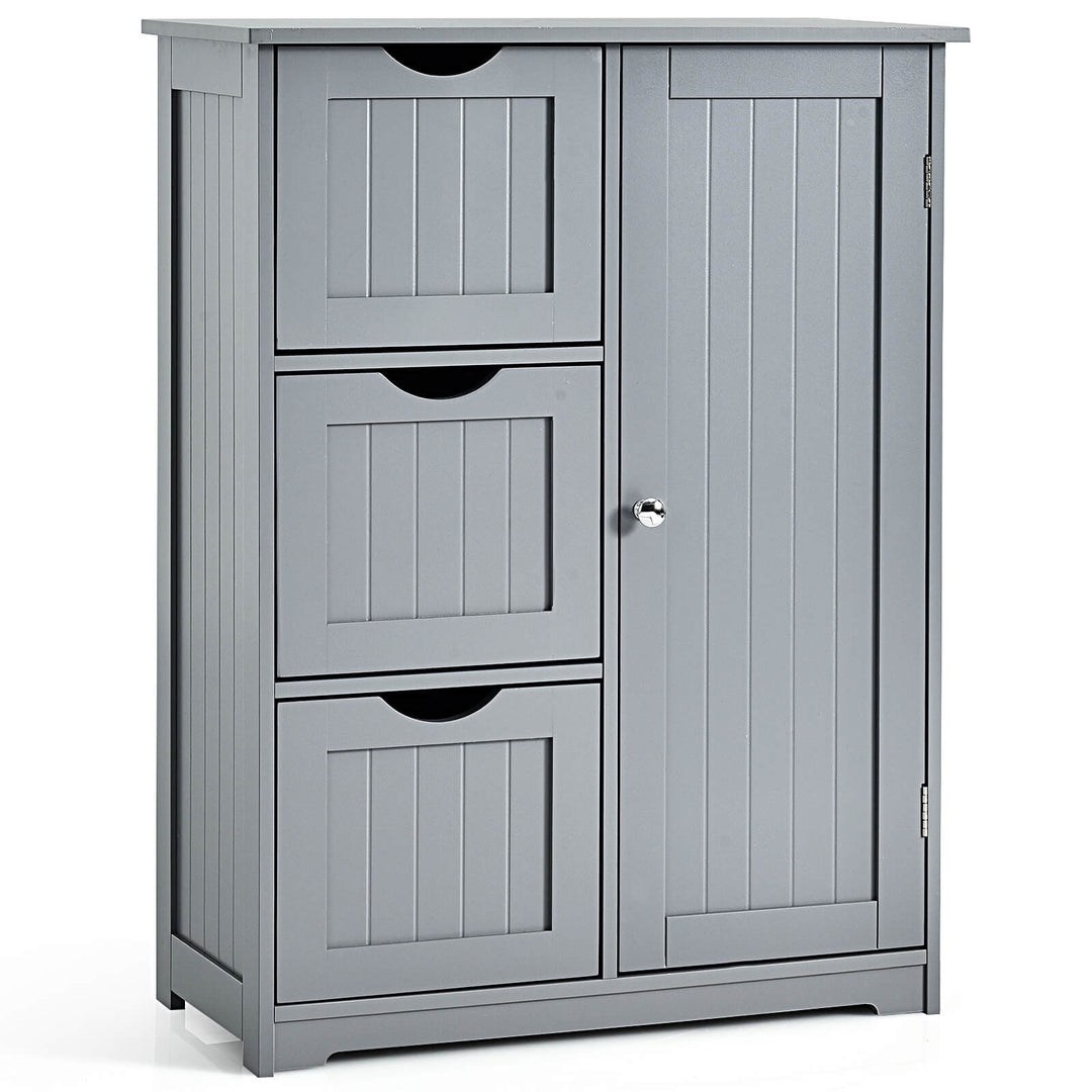 Freestanding Bathroom Cabinet with 3 Drawers-Grey