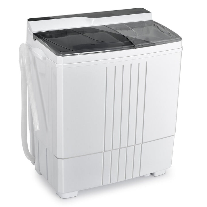 Twin Tub Portable Washing Machine with 1.5KG Capacity Dryer-Grey