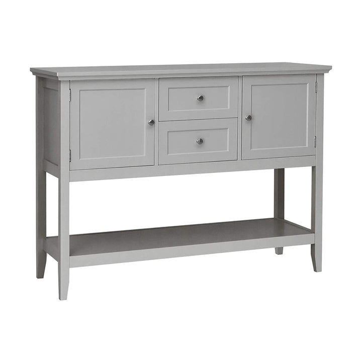 Wood Sideboard Buffet with 2 Drawers and 2 Storage Cabinets-Grey