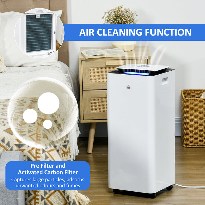 3500mL Portable Dehumidifier with Air Purifier, 24H Timer, 5 Modes, 16L/Day, for Home Laundry, White