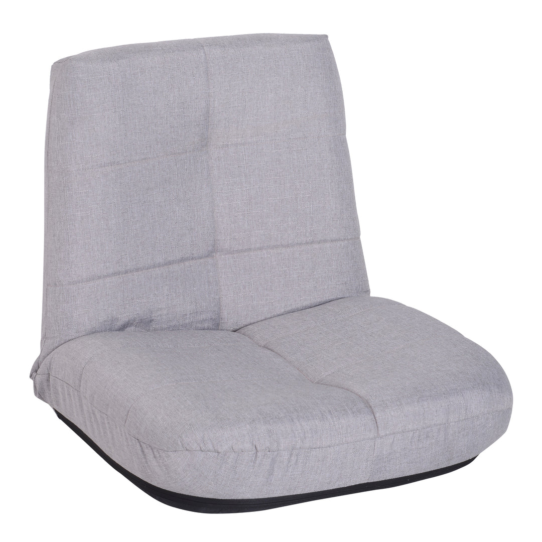 Floor Lazy Sofa Chair 5 - Position Adjustable Recliner 180 Degree Swivel Legless Linen Seater Thick Padding High Density Comfort Reclining