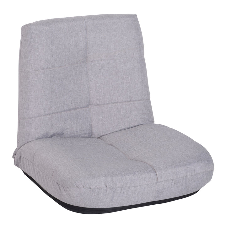 Floor Lazy Sofa Chair 5 - Position Adjustable Recliner 180 Degree Swivel Legless Linen Seater Thick Padding High Density Comfort Reclining