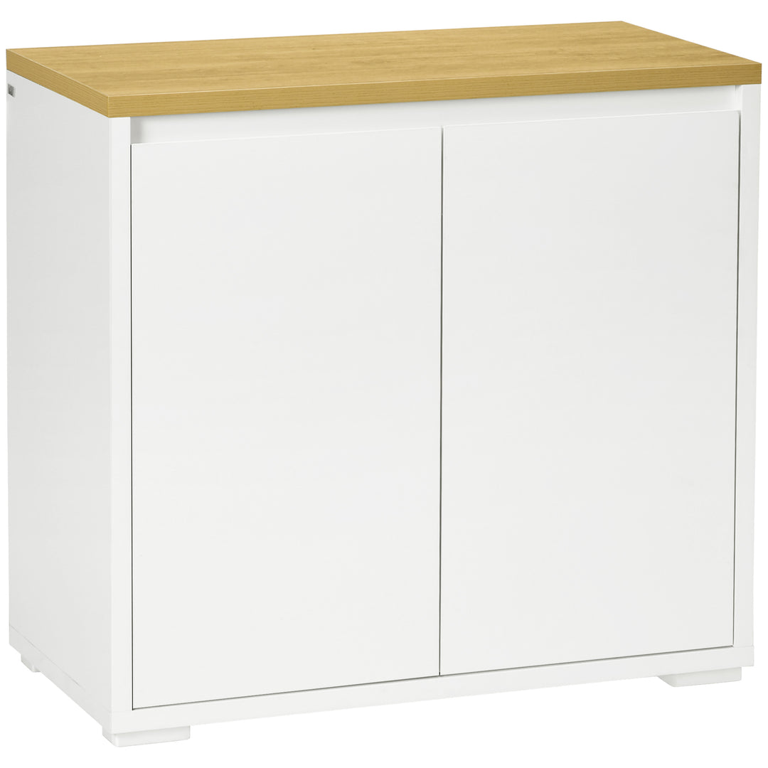 Sideboard Cabinet Cabinet with Double Doors and Adjustable Shelf for Living Room, Entryway, White