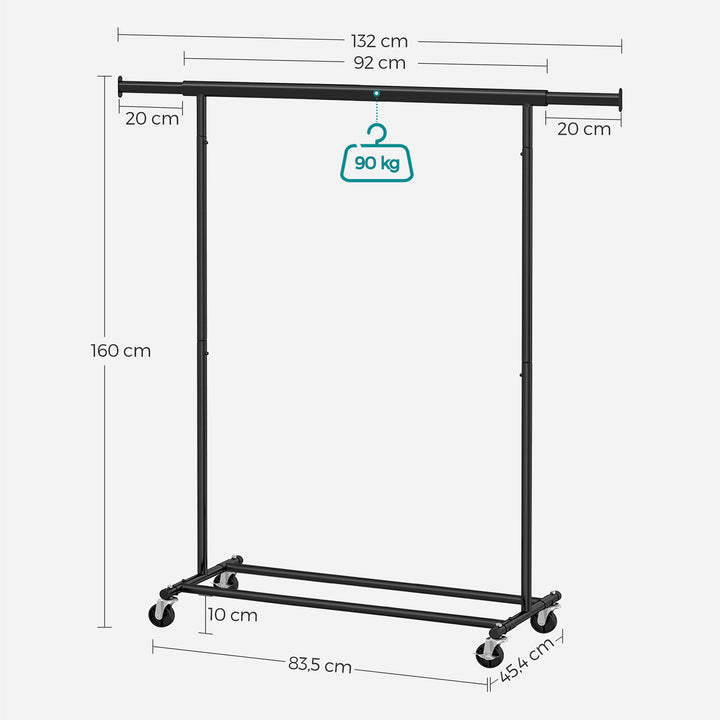 Mobile Clothes Garment Rack