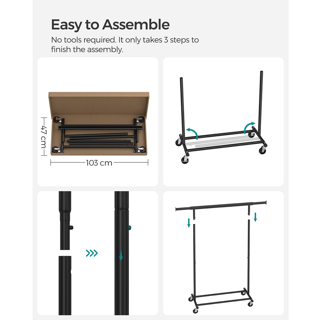 Mobile Clothes Garment Rack