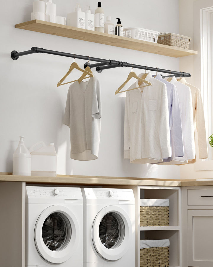 Wall-Mounted Clothes Rail 60 kg Load