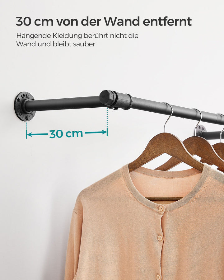 Wall-Mounted Clothes Rail 60 kg Load