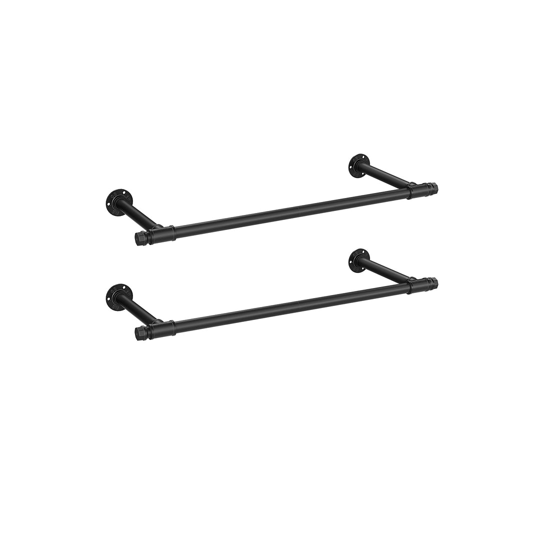 Set of 2 Wall-Mounted Clothes Rail 60 kg Load