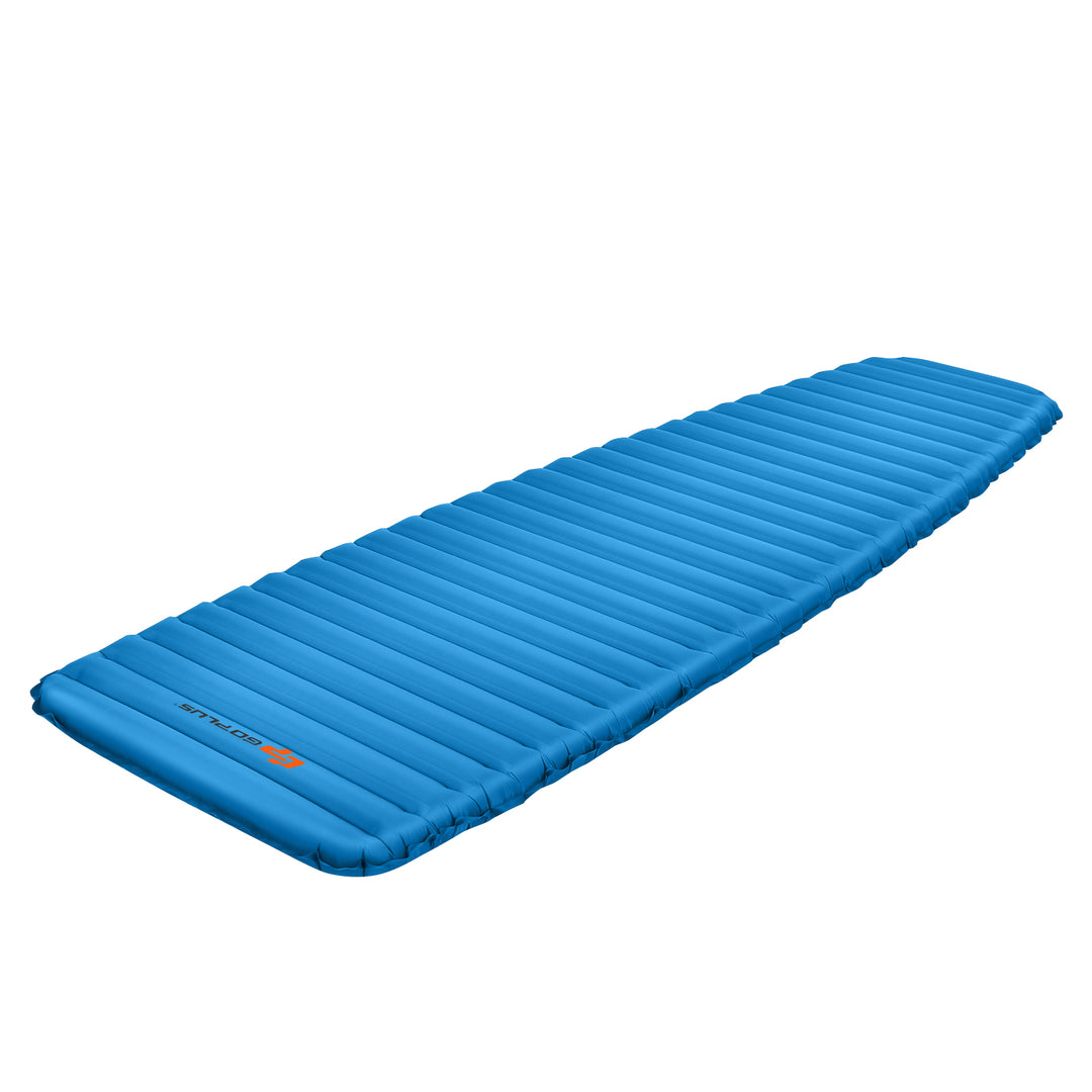 Inflating Camping Mat with Carrying Bag-Blue