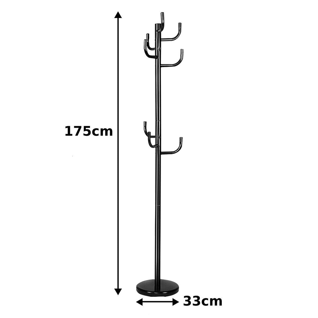 Modern Coat Stand Hanger with 8 Hooks for Home Office Entryway