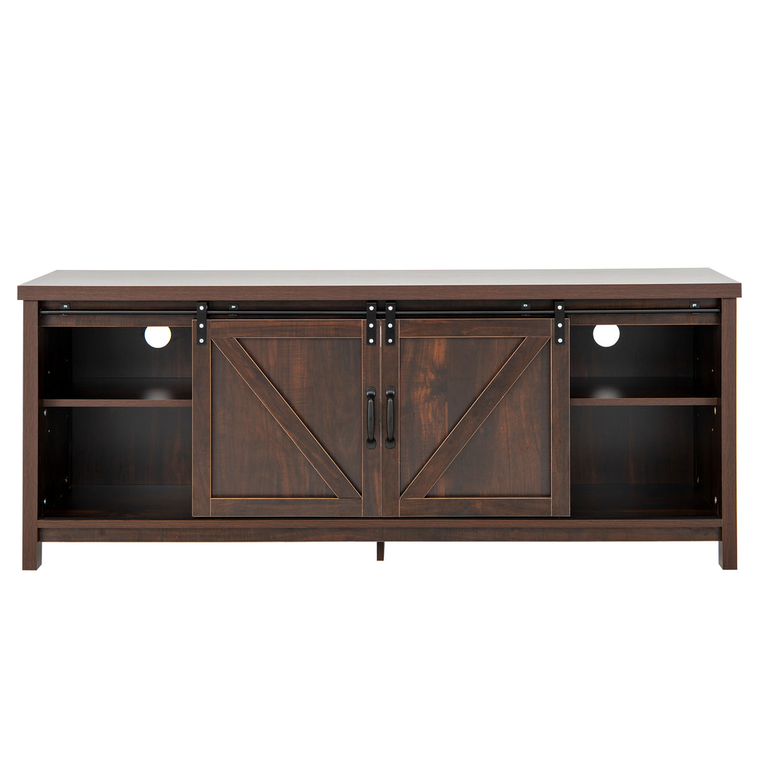 TV Stand with Sliding Barn Doors for TVs up to 65 Inches