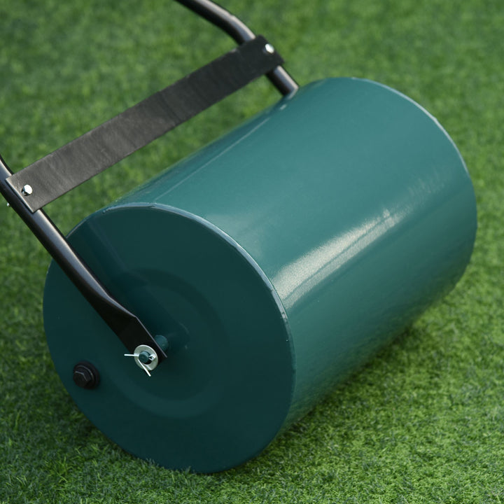 40L Lawn Roller Drum Scraper Bar Collapsible - Green