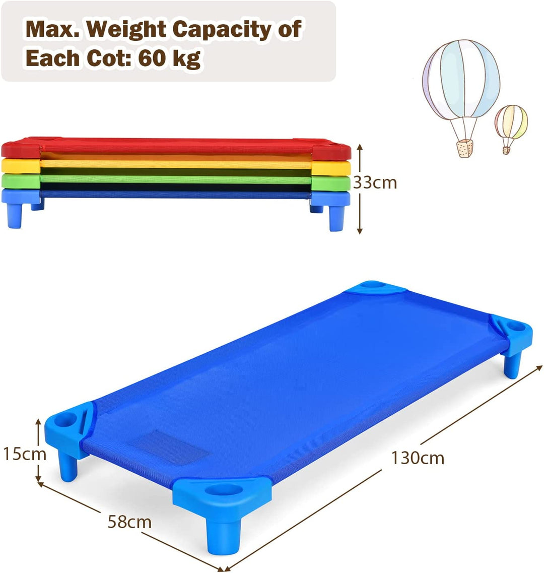 Stackable Kids Nap Cot with Easy Lift Corner