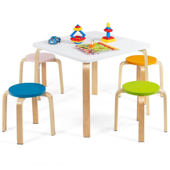 5-Piece Kids Table and Chair Sets for Play Room-Multicolor