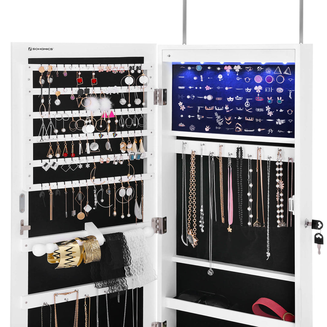 Hanging White Jewellery Cabinet