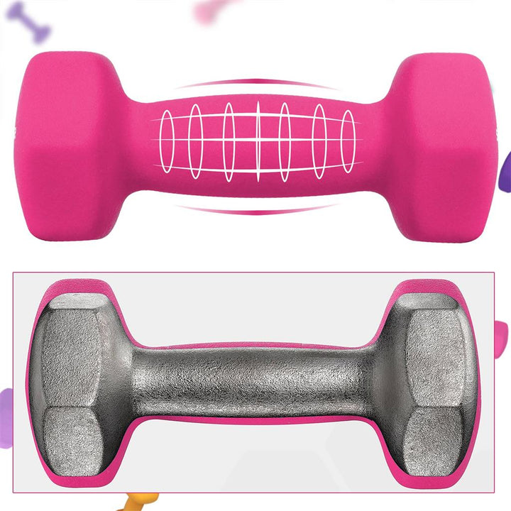 Hex Dumbbells Set with Stand