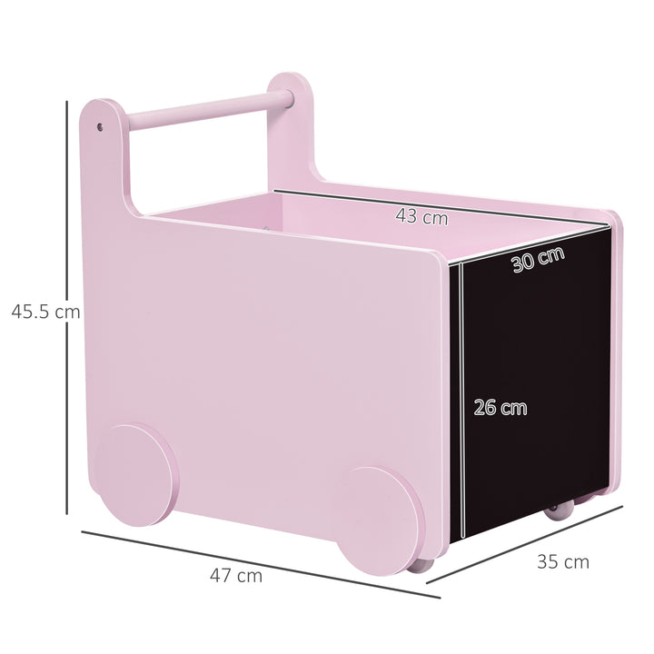 Kids Toys Storage Cabinet Rolling Storage Cart on Wheels Craft Storage Containers Bins Can Move everywher for Toddlers 1-4 Years Old, Pink