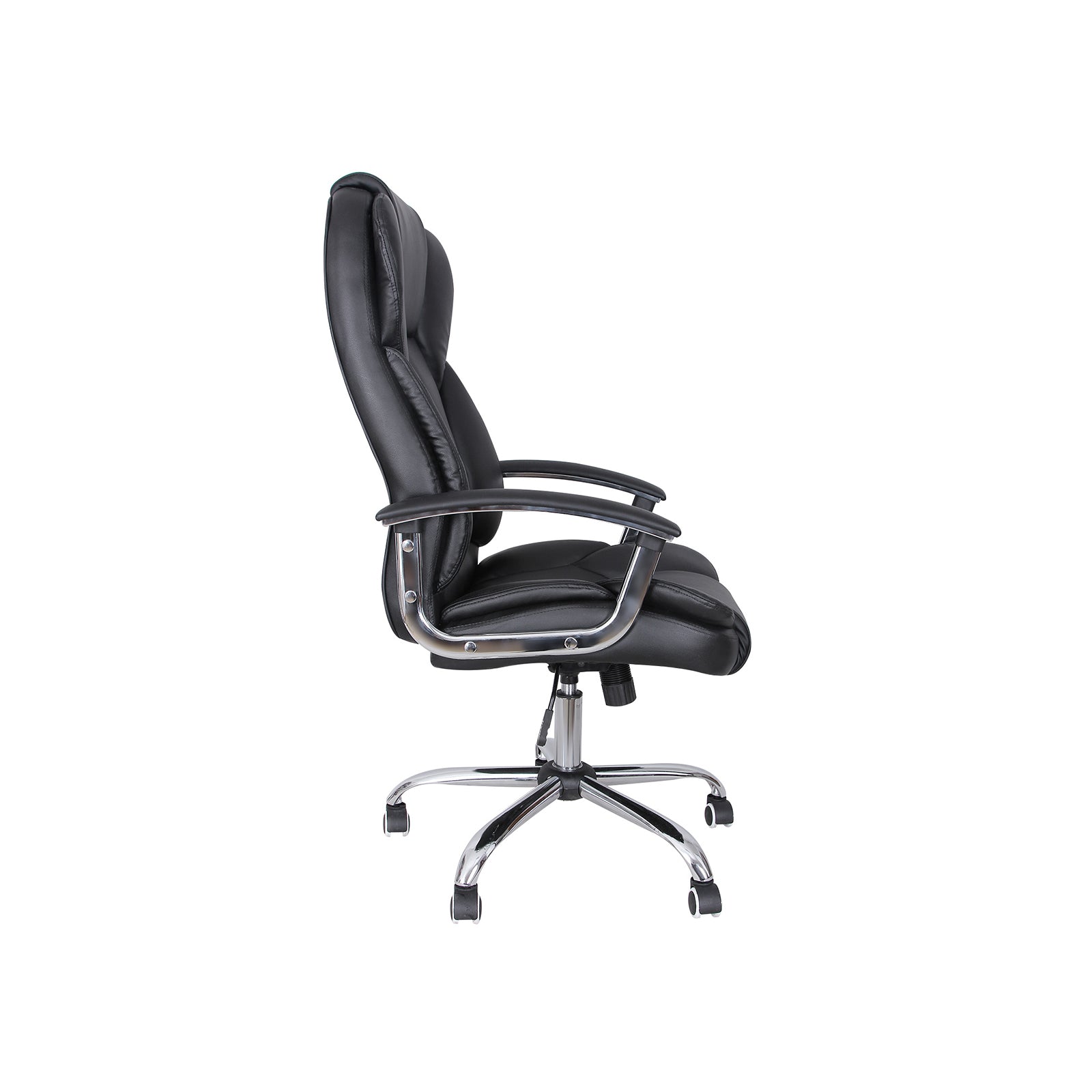 SONGMICS Office Chair with High Back Large Seat and Tilt Function Executive Swivel Computer Chair PU Black OBG57BUK