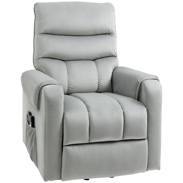 Vibration Massage Chair, Electric Power Lift Recliner with Remote Control-Grey