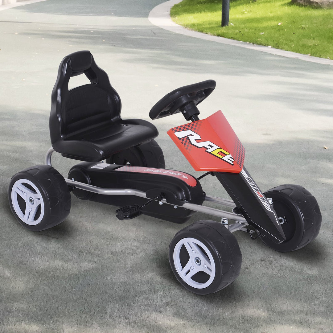 Kids Pedal Go Kart Ride-on, 80Lx49Wx50Hcm-Red/Black
