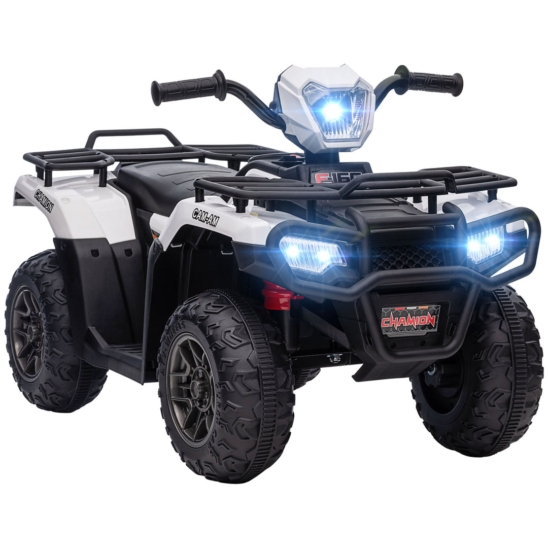 12V Kids Quad Bike with Forward Reverse Functions, Ages 3-5 Years - White