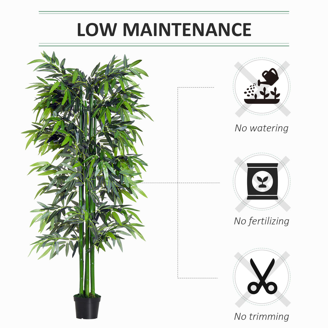 6ft Artificial Bamboo Tree Plant Greenary in A Pot for Home Office Planter 1.8M