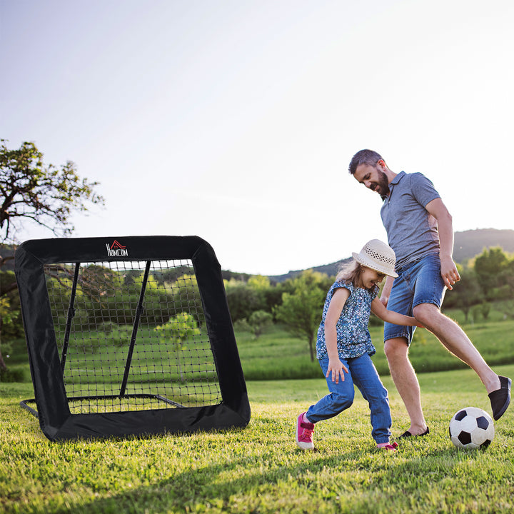 HOMCOM Football Training Net, Adjustable Angle Pitch Back Training Rebounder Net, Target Goal w/ Quick Folding Design