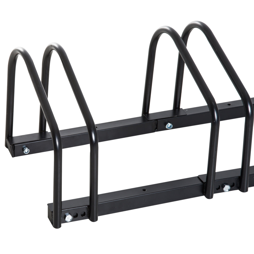 Bike Parking Rack, 130Lx33Wx27H cm, Steel-Black