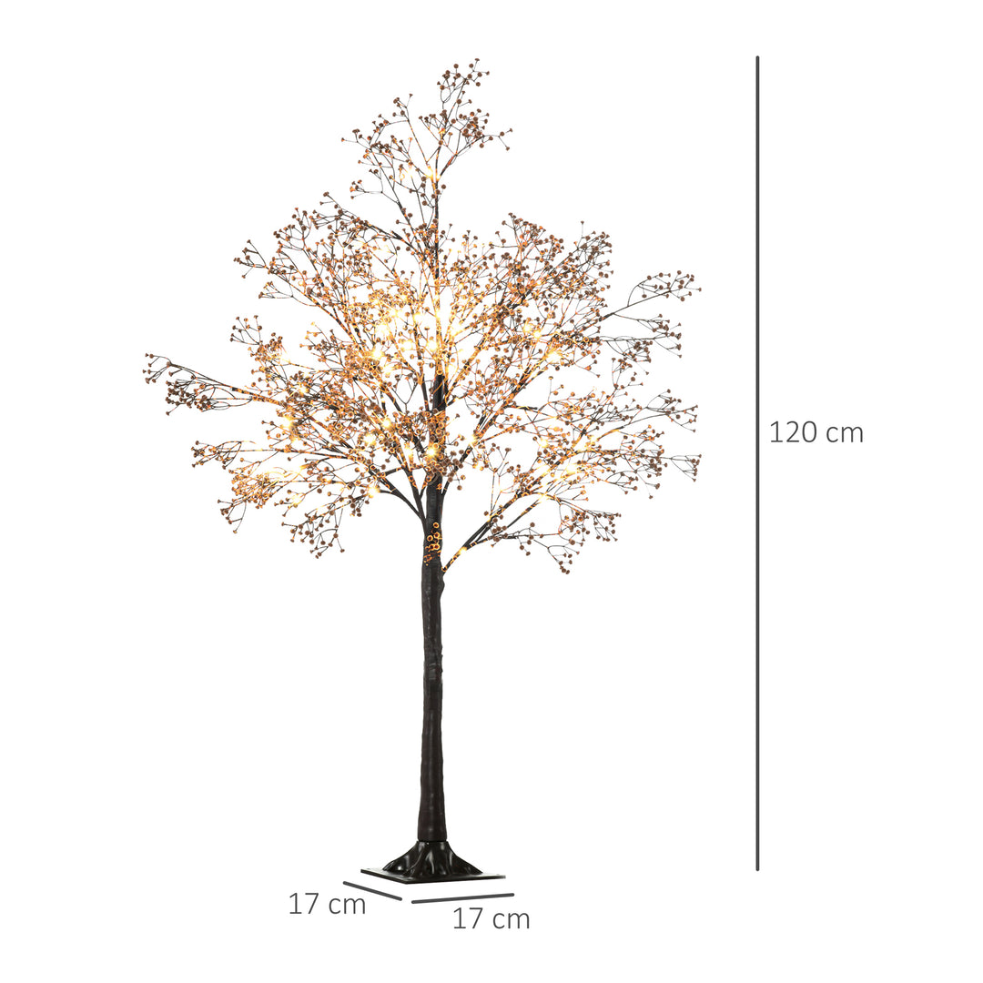 4ft Artificial Gypsophila Blossom Tree Light with 72 Warm White LED Light, Baby Breath Flowers for Home Party Wedding, Indoor and Outdoor Use