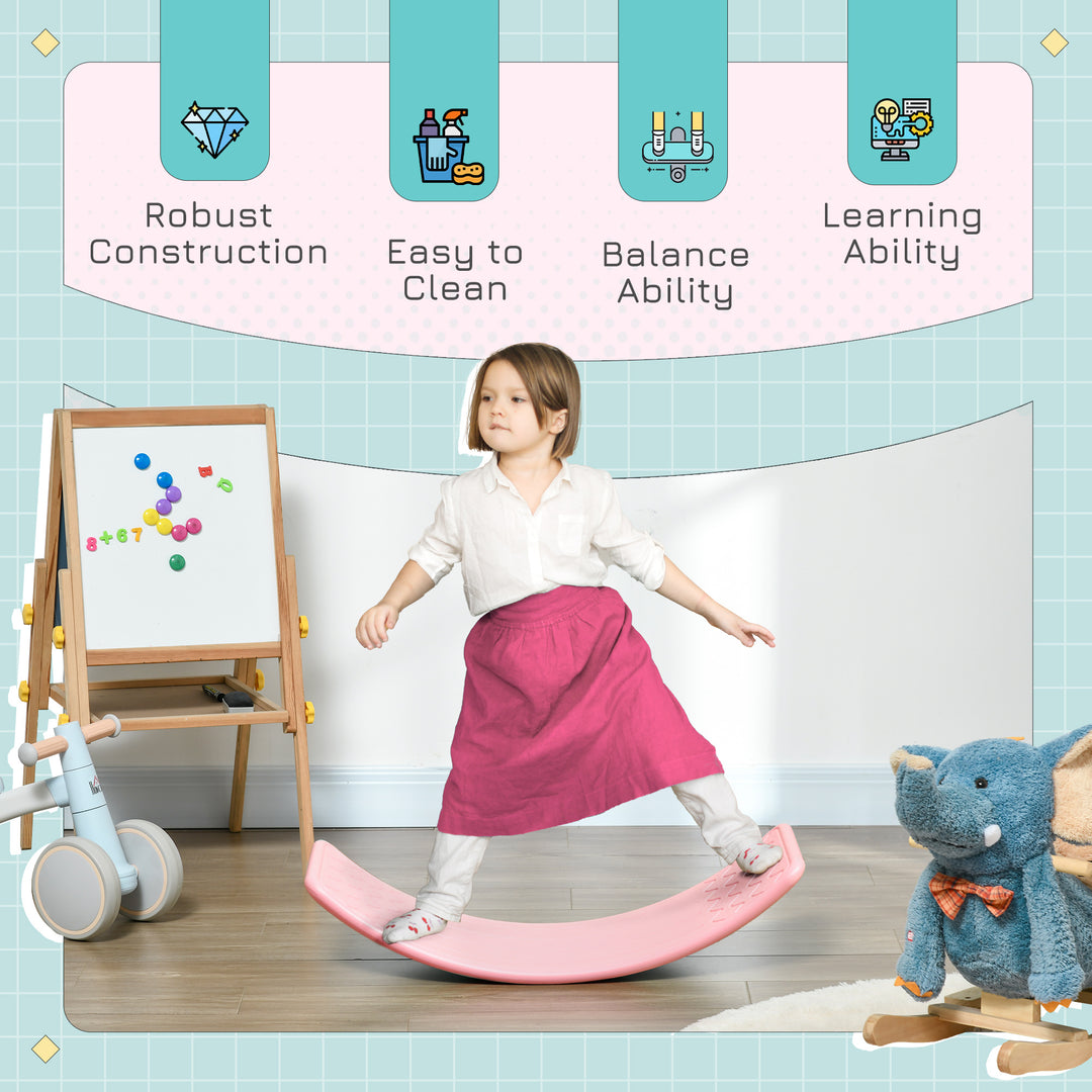Balance Board, Wobble board, Exercise Balance for Ages 3-6 Years - Pink