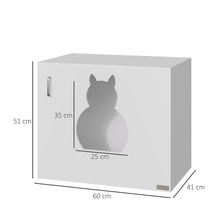 Cat Litter Box Bathroom Furniture-White
